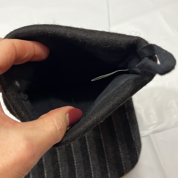 WOOF embroidery Puppy Dog PET black gray striped wool Holiday Christmas stocking - Picture 10 of 10